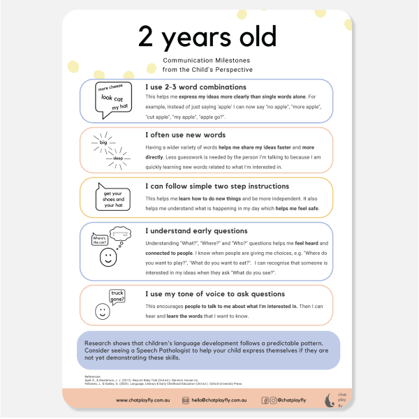 Image of communication milestones for 2 year old